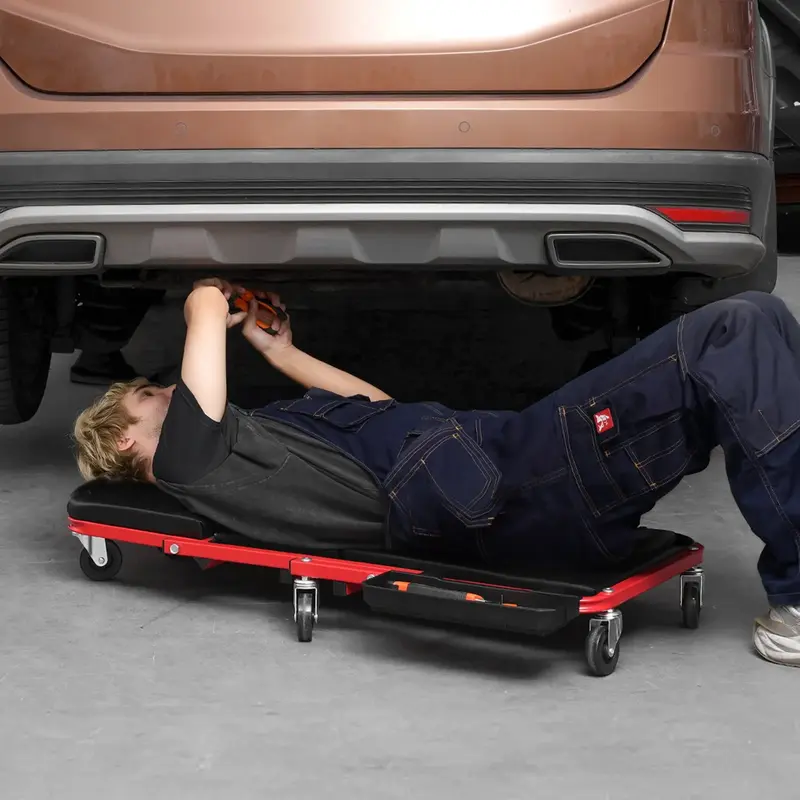 VEVOR Mechanic Creeper, Garage Gift, 36" Z Creeper Seat, 2 in 1 Mechanic Gifts, 300 lbs Capacity, Low Profile Creeper with 6 pcs Wheels in Garage/Shop for Fathers Day Tool Gift