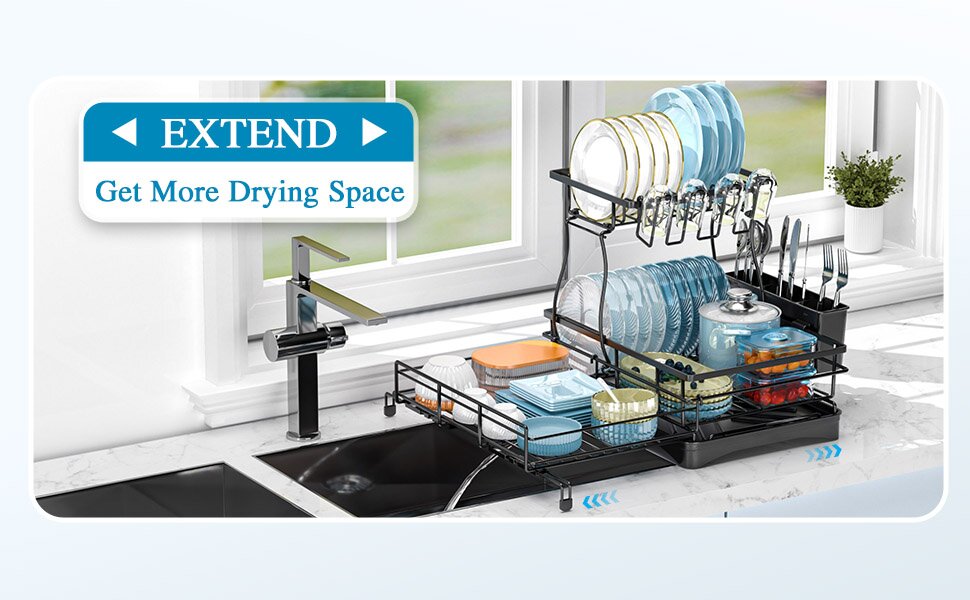 2 Tier Dish Drying Rack