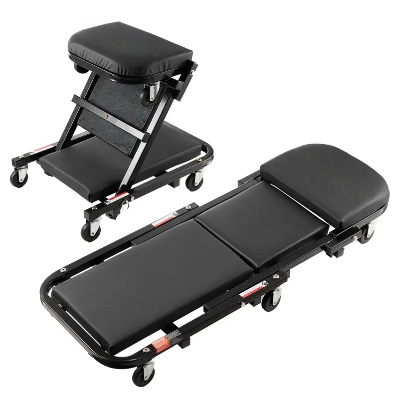 VEVOR Mechanic Creeper, Garage Gift, 36" Z Creeper Seat, 2 in 1 Mechanic Gifts, 300 lbs Capacity, Low Profile Creeper with 6 pcs Wheels in Garage/Shop for Fathers Day Tool Gift