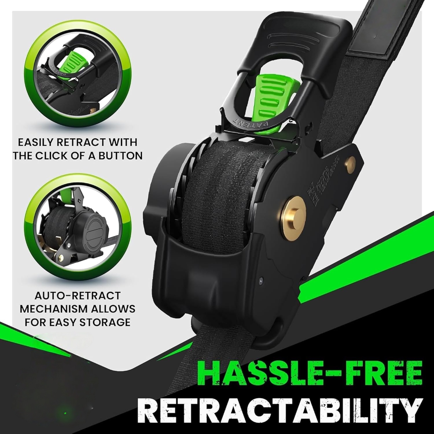 Auto-Retractable Ratchet Straps (4-Pack) - 1" x 10FT Heavy Duty Tie Downs 🚛⛓️