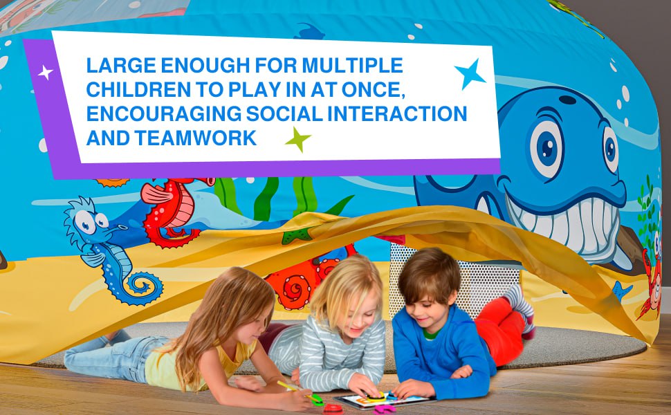 Ocean themed indoor playhouse for boys and girls