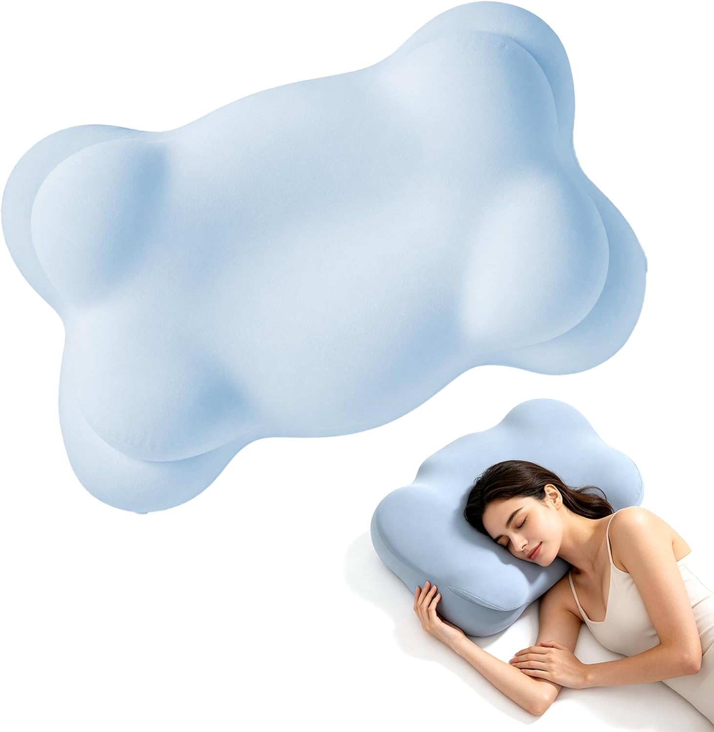 Ergonomic Memory Foam Cloud Pillow - Cervical Support & Neck Pain Relief ☁️💤