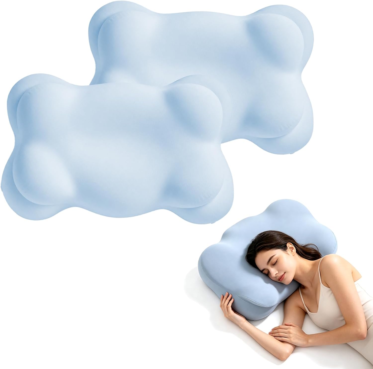 Ergonomic Memory Foam Cloud Pillow - Cervical Support & Neck Pain Relief ☁️💤