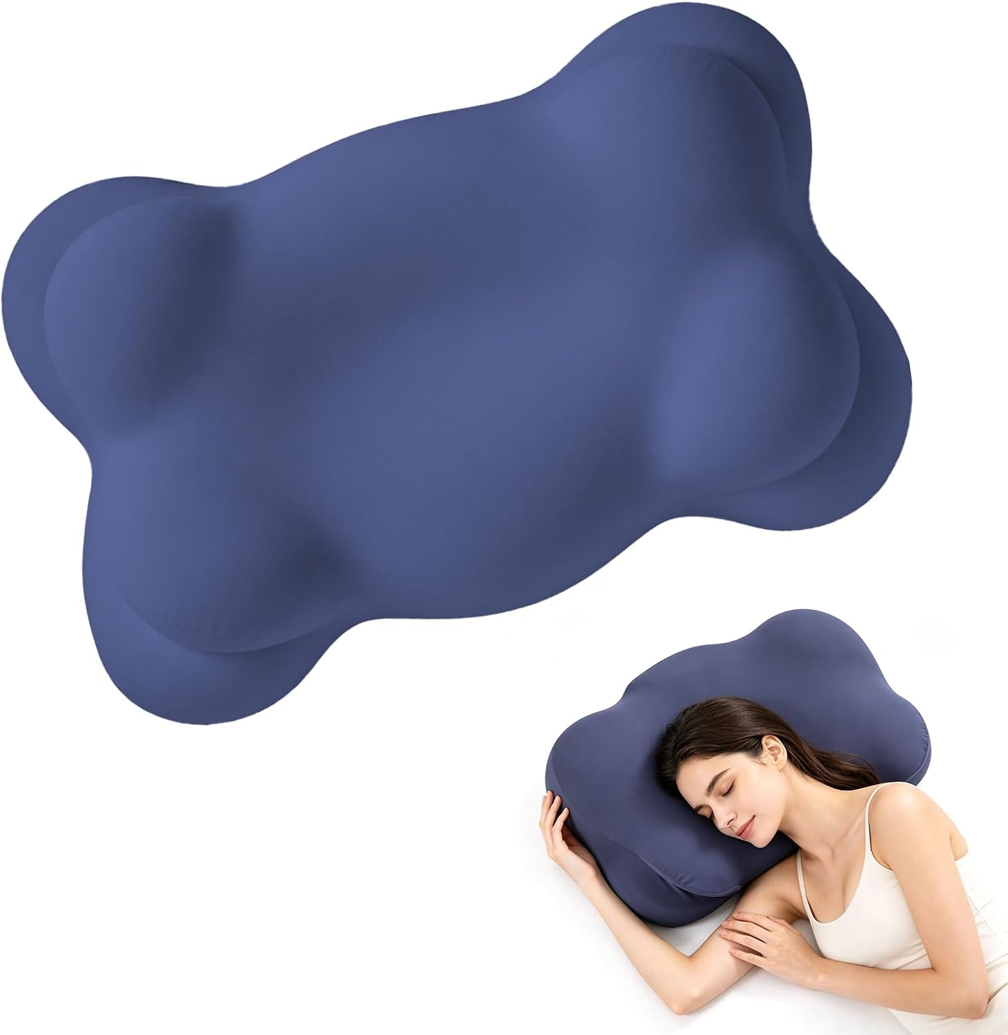 Ergonomic Memory Foam Cloud Pillow - Cervical Support & Neck Pain Relief ☁️💤