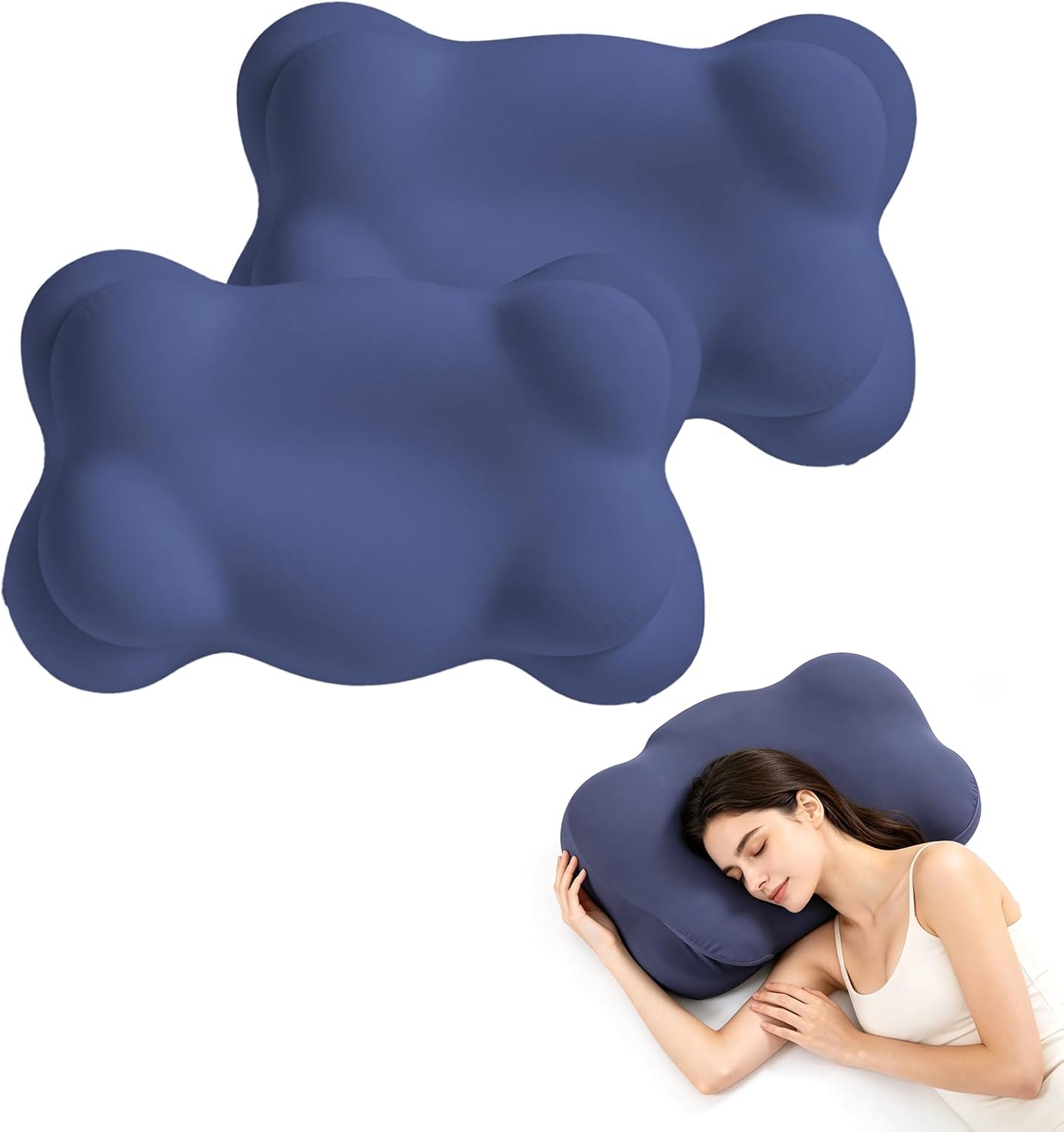Ergonomic Memory Foam Cloud Pillow - Cervical Support & Neck Pain Relief ☁️💤