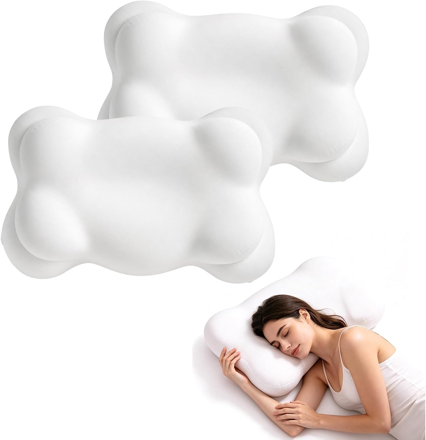 Ergonomic Memory Foam Cloud Pillow - Cervical Support & Neck Pain Relief ☁️💤