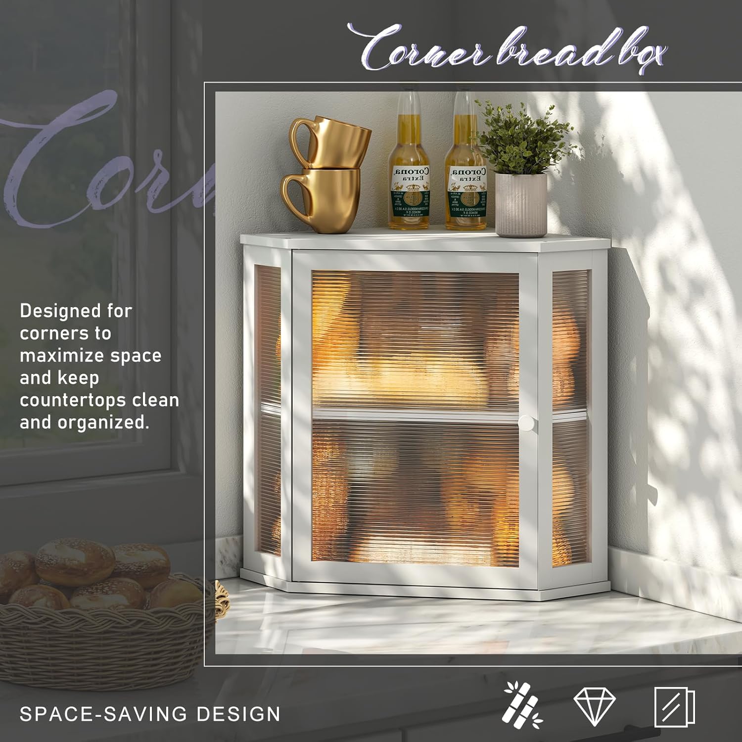 Artisan Corner Bread Bin | Space-Saving Farmhouse Storage 🍞✨