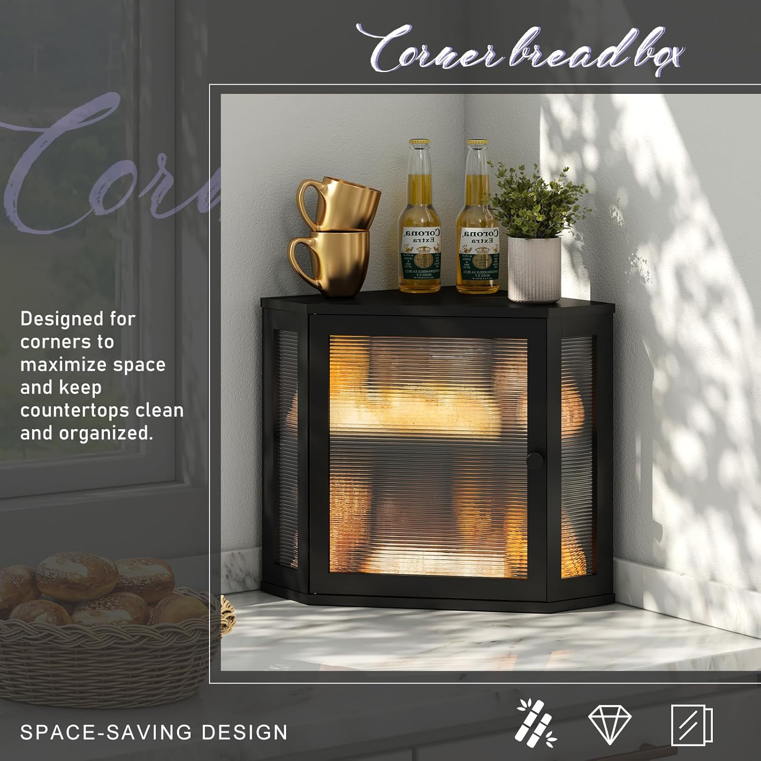 Artisan Corner Bread Bin | Space-Saving Farmhouse Storage 🍞✨