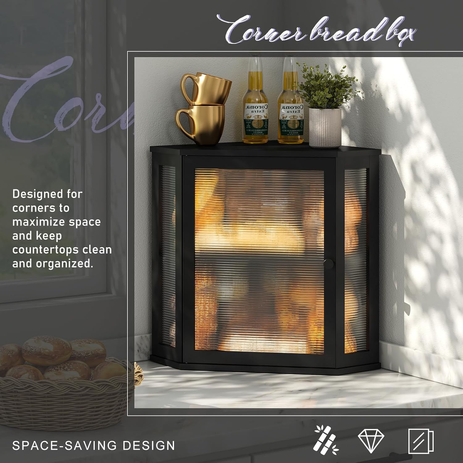 Artisan Corner Bread Bin | Space-Saving Farmhouse Storage 🍞✨