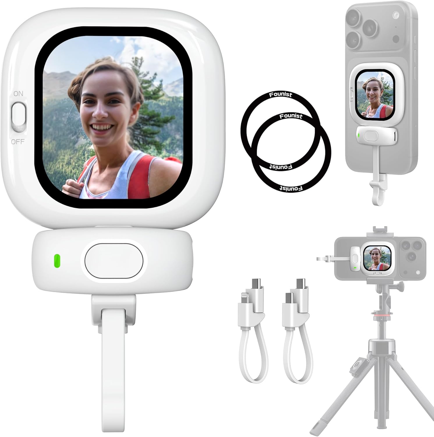 Phone Rear Camera Selfie Monitor Screen - AMOLED Real-Time Preview for Vlogging & Live 🤳✨
