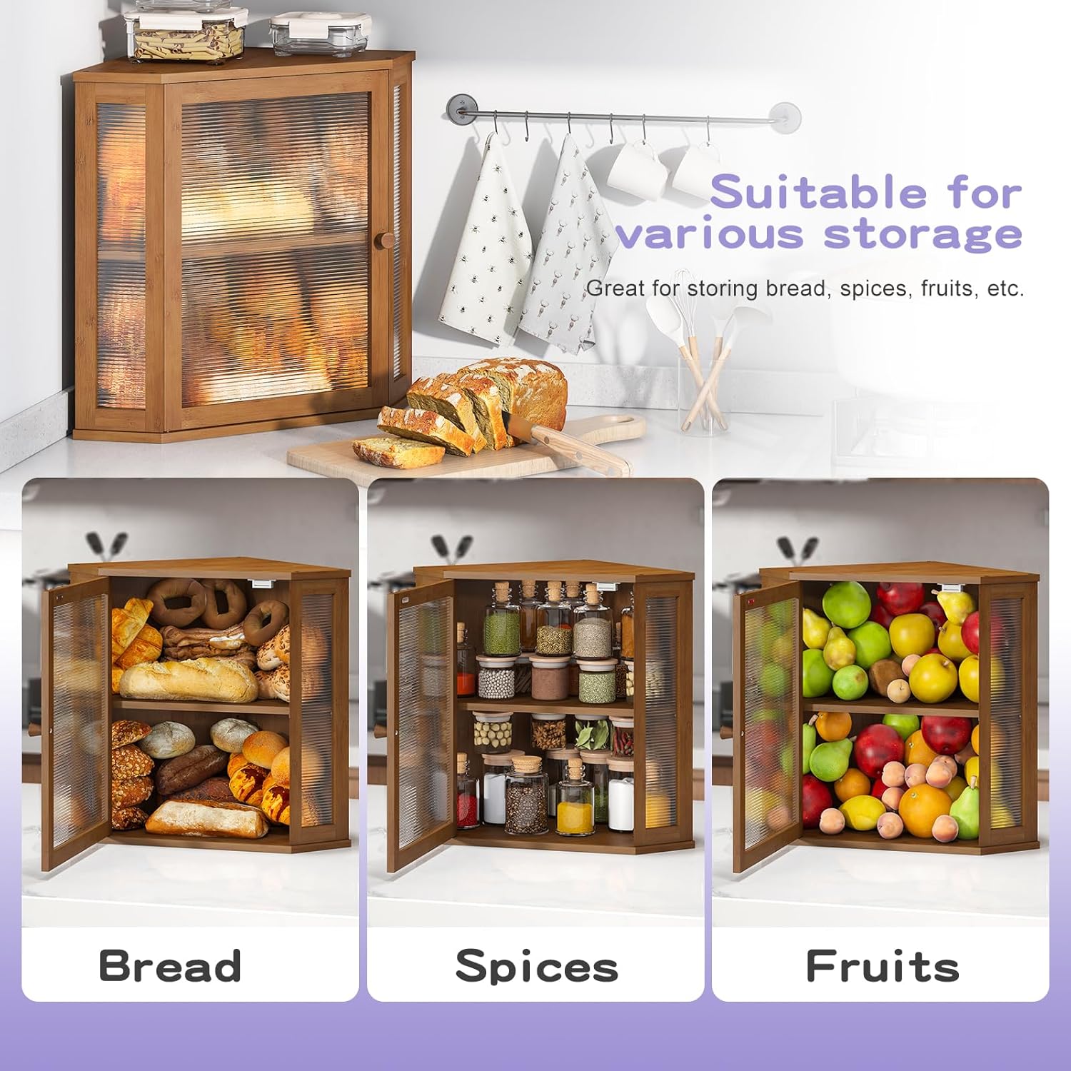 Artisan Corner Bread Bin | Space-Saving Farmhouse Storage 🍞✨