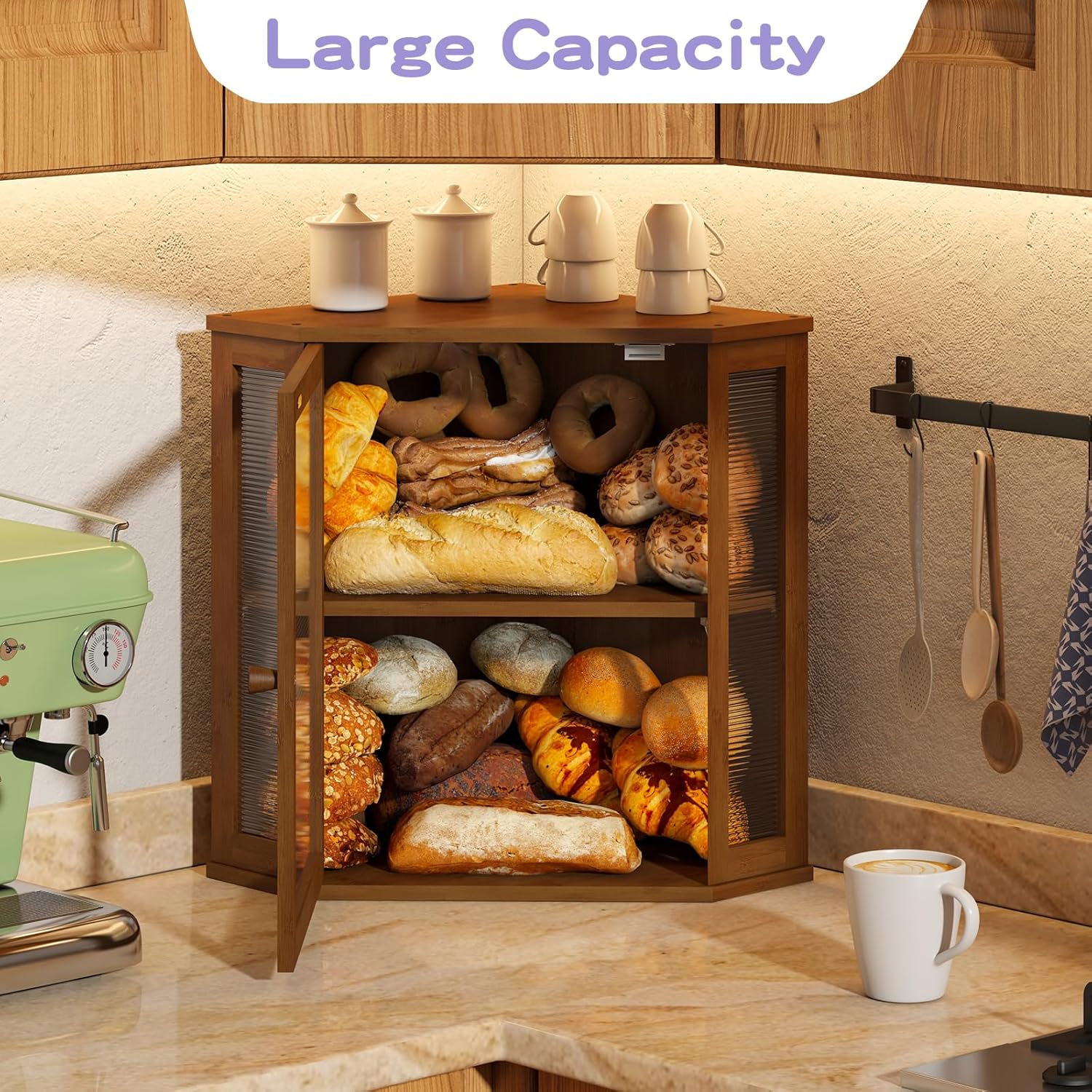 Artisan Corner Bread Bin | Space-Saving Farmhouse Storage 🍞✨