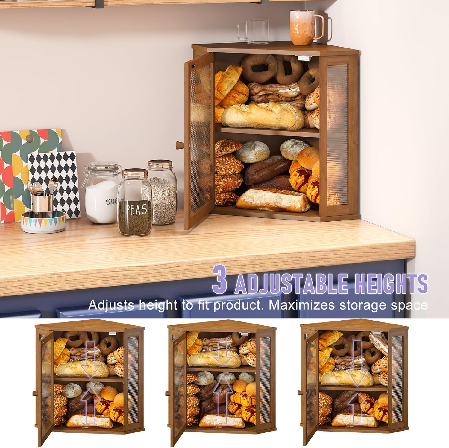 Artisan Corner Bread Bin | Space-Saving Farmhouse Storage 🍞✨
