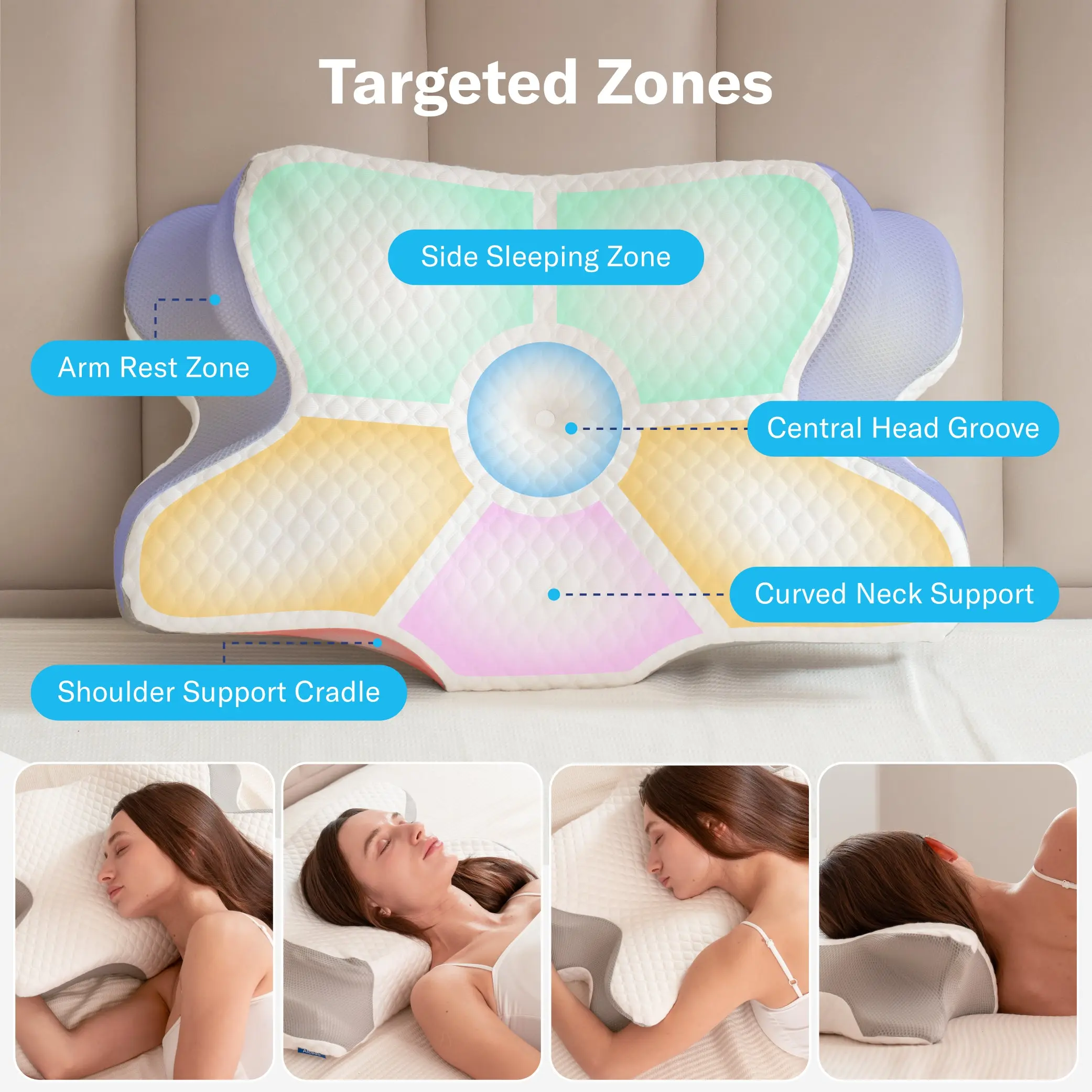 Ergonomic Contour Memory Foam Cervical Pillow - Orthopedic Neck Support 😴💤