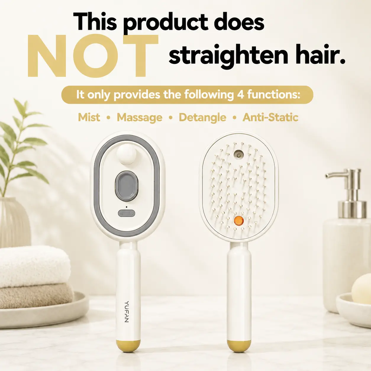 3-in-1 Electric Mist Massage Brush - Self-Cleaning & Anti-Static 💆‍♀️✨
