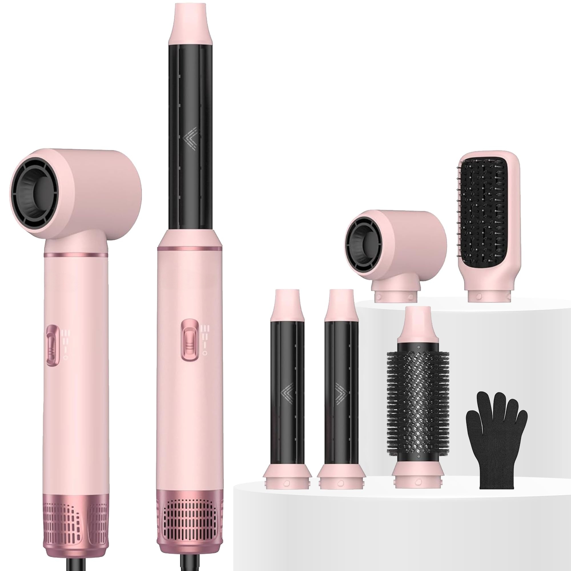 Atopskins 5 in 1 Hair Dryer Brush Set, Hot Air Styler Blowout Brush