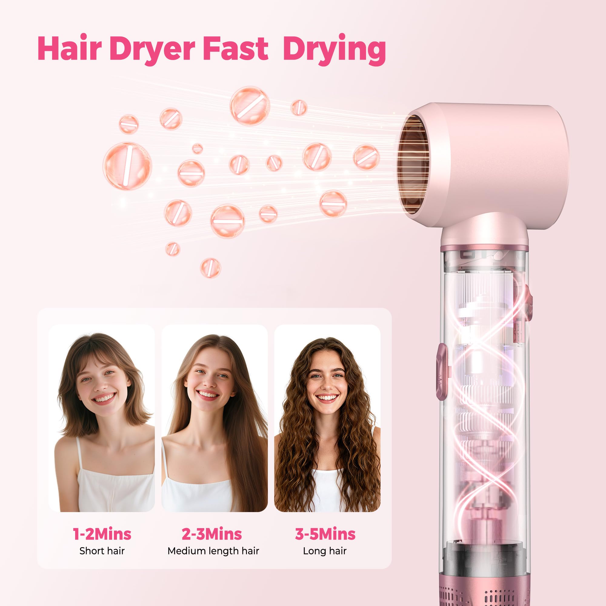 Atopskins 5 in 1 Hair Dryer Brush Set, Hot Air Styler Blowout Brush
