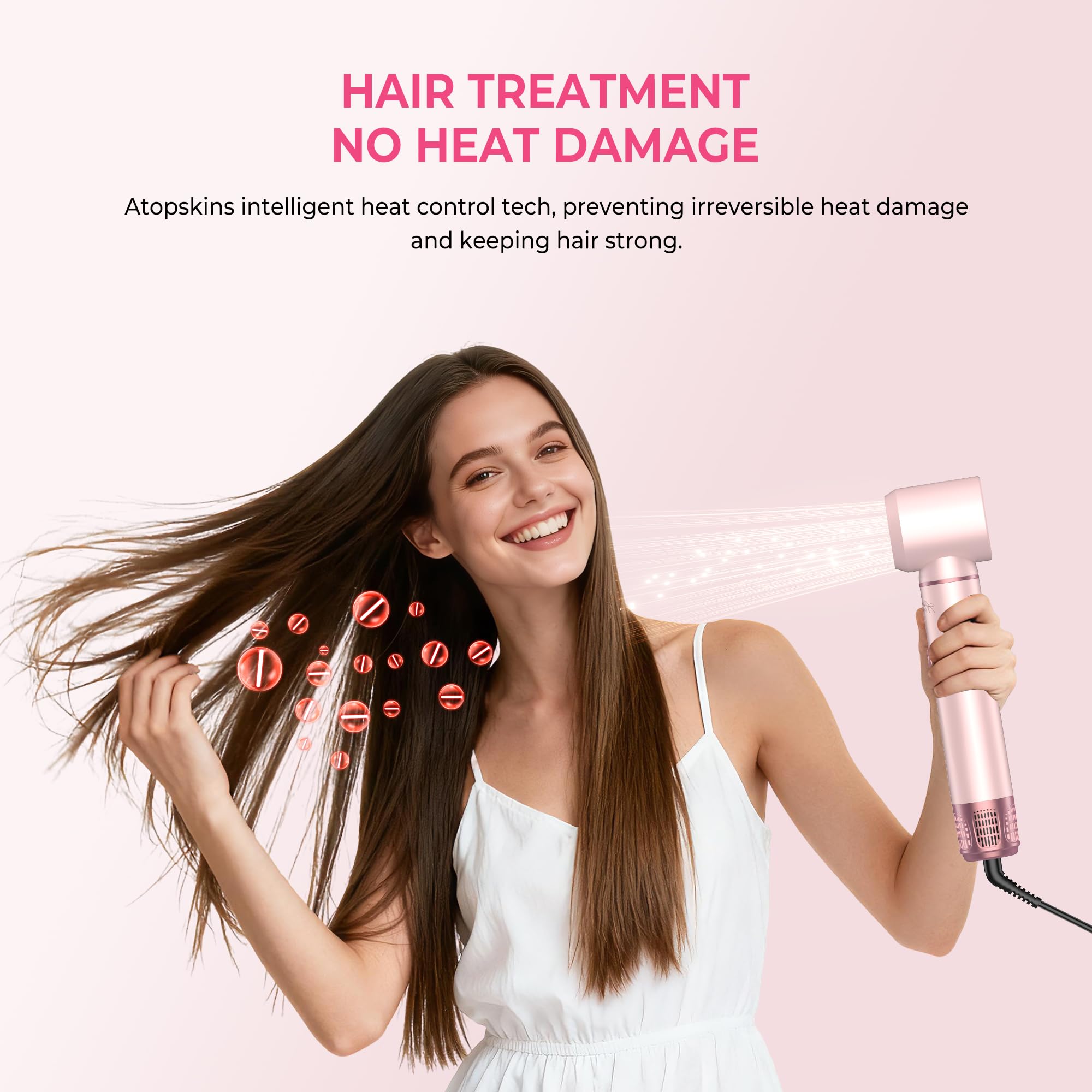 Atopskins 5 in 1 Hair Dryer Brush Set, Hot Air Styler Blowout Brush