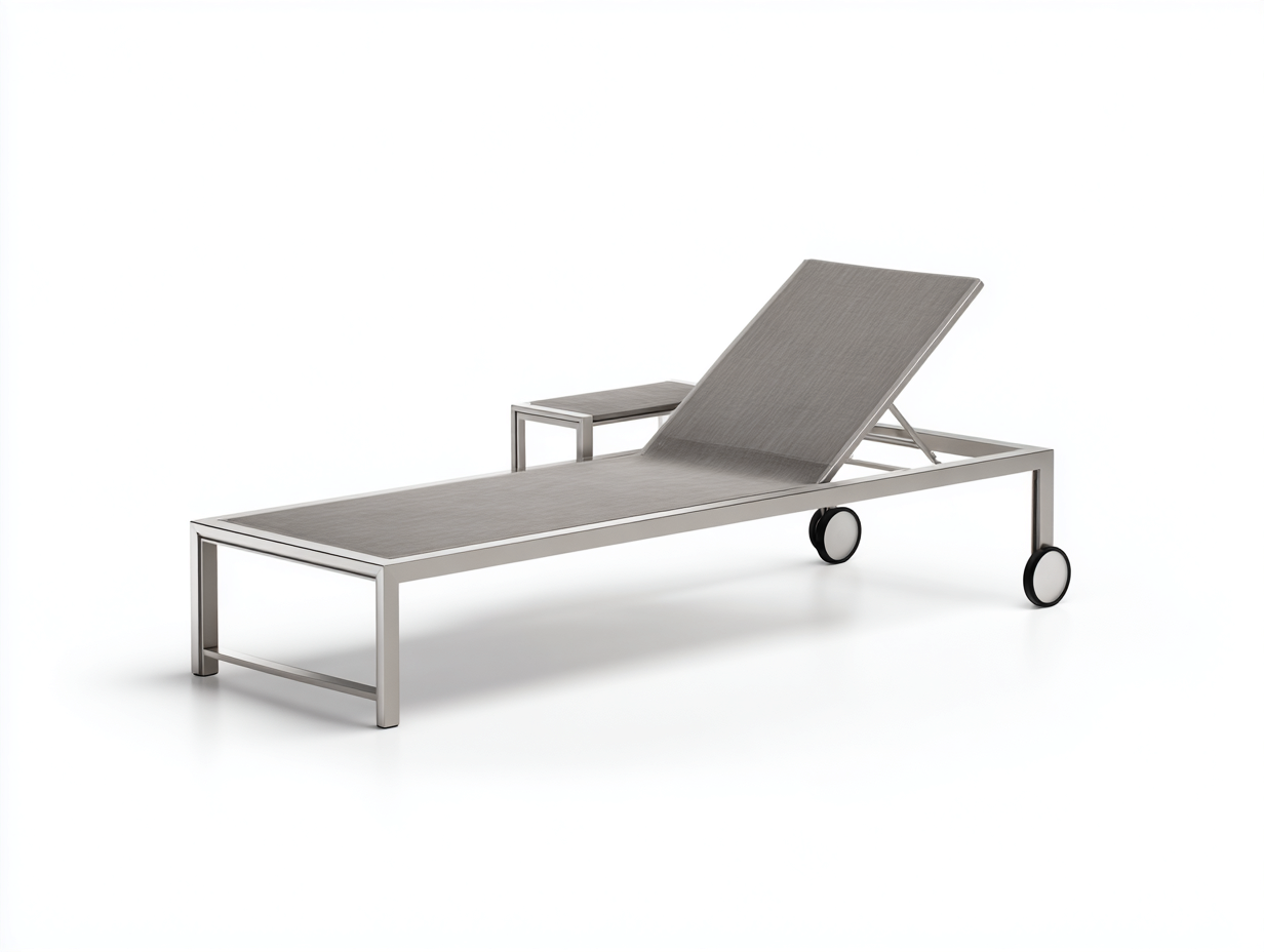 Sonnenliege-Gartenliege-Aluminium-200x65x30 cm-Grau-mit Rollen-verstellbar-Relaxliege-Outdoor-Balkon-Janoioabode