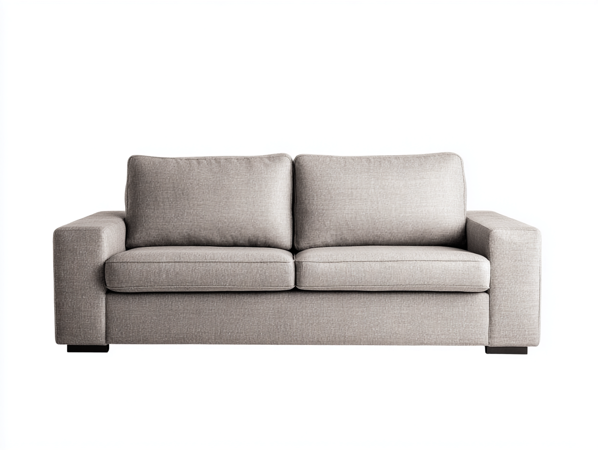 2-Sitzer Sofa - Stoffpolster kompakt - Grau - 175x90x83 cm - Zeitloses Design-Janoioabode