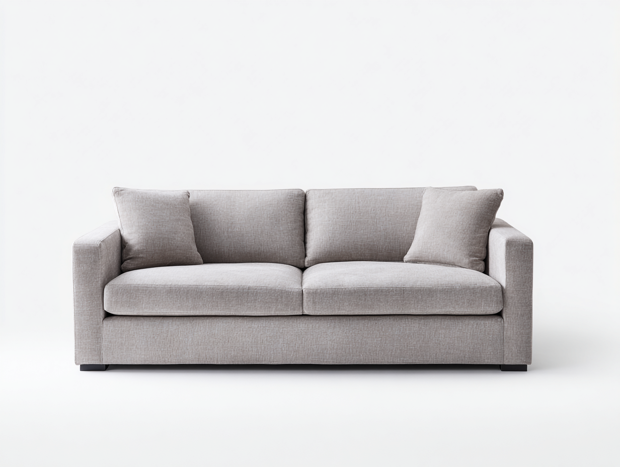 2-Sitzer Sofa - Stoffbezug Polsterung - Hellgrau - 168x88x82 cm - Modernes Design-Janoioabode