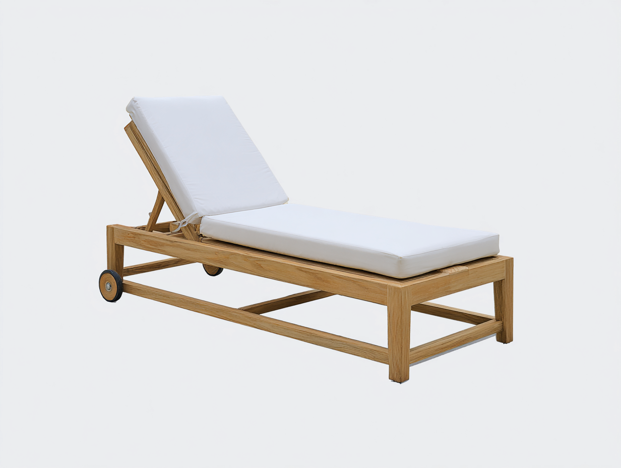 Sonnenliege-Gartenliege-Holz-200x70x80 cm-Natur-Wei?-verstellbar-mit Rollen-Komfort-Outdoor-Janoioabode