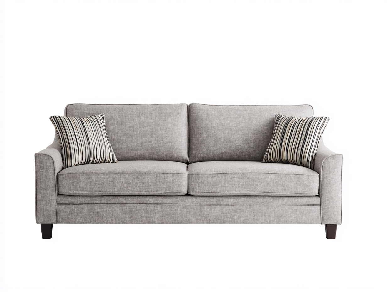 2-Sitzer Sofa - Stoffbezug weich Wohnzimmer - 175x91x84 cm - Hellgrau - Minimalistisches Design-Janoioabode