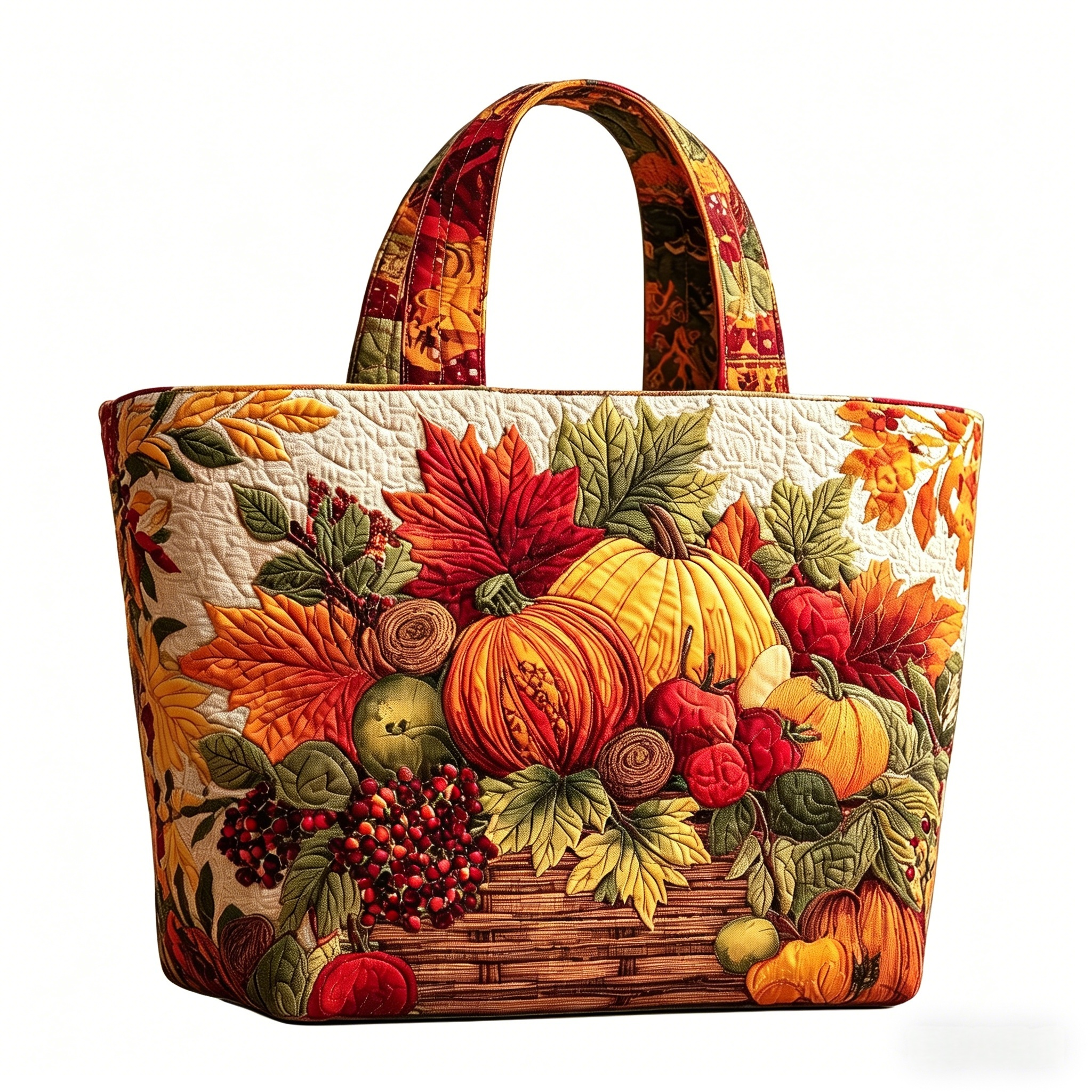 Autumn Cozy Quilted Tote Bag
