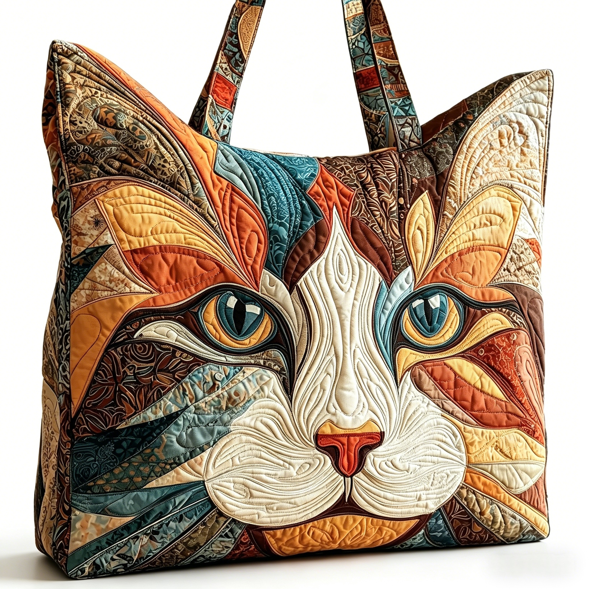 Cat Quilted Tote Bag Cat Lover Quilted Bag Mother's Day Gift Ideas For Wife