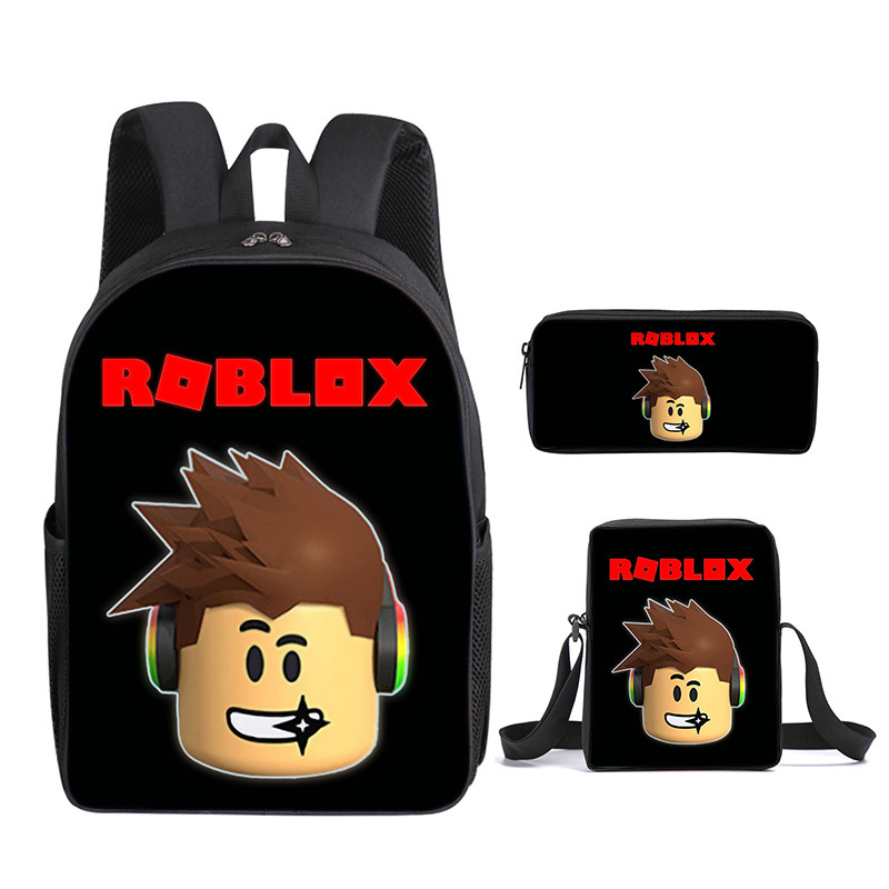 3D Game Roblox Backpack Set - Gift For Pupils, Large Capacity School Bag With Lunch Bag