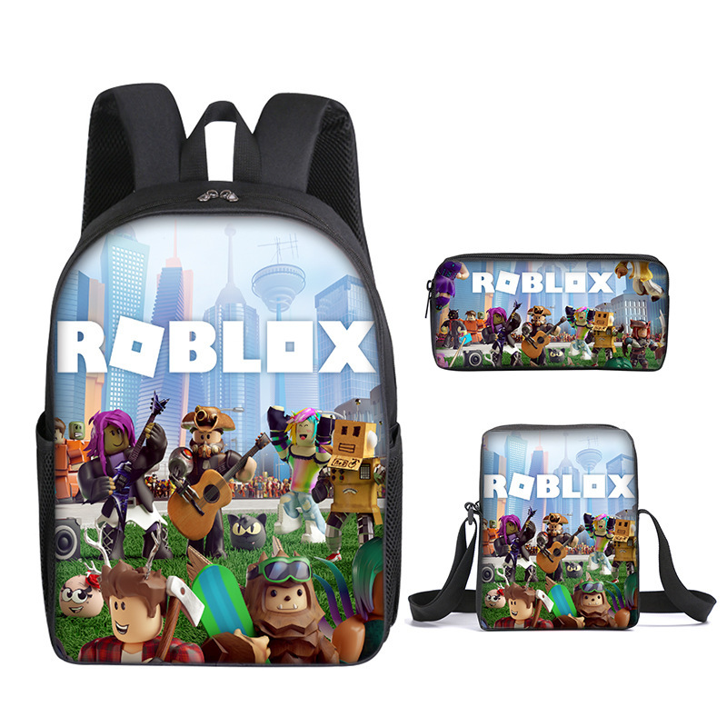 3D Game Roblox Backpack Set - Gift For Pupils, Large Capacity School Bag With Lunch Bag