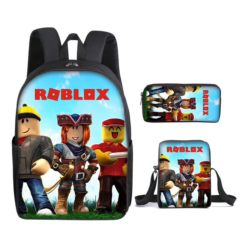 3D Game Roblox Backpack Set - Gift For Pupils, Large Capacity School Bag With Lunch Bag