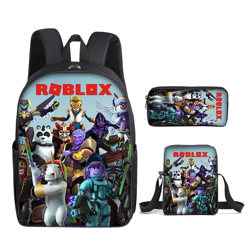 3D Game Roblox Backpack Set - Gift For Pupils, Large Capacity School Bag With Lunch Bag