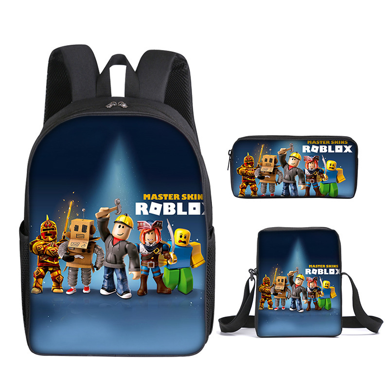 3D Game Roblox Backpack Set - Gift For Pupils, Large Capacity School Bag With Lunch Bag