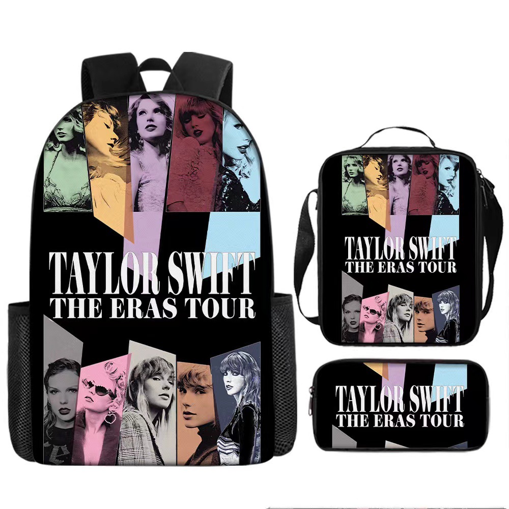 Taylor Swift Student School Bag Book Bag Casual Backpack Three-Piece Set