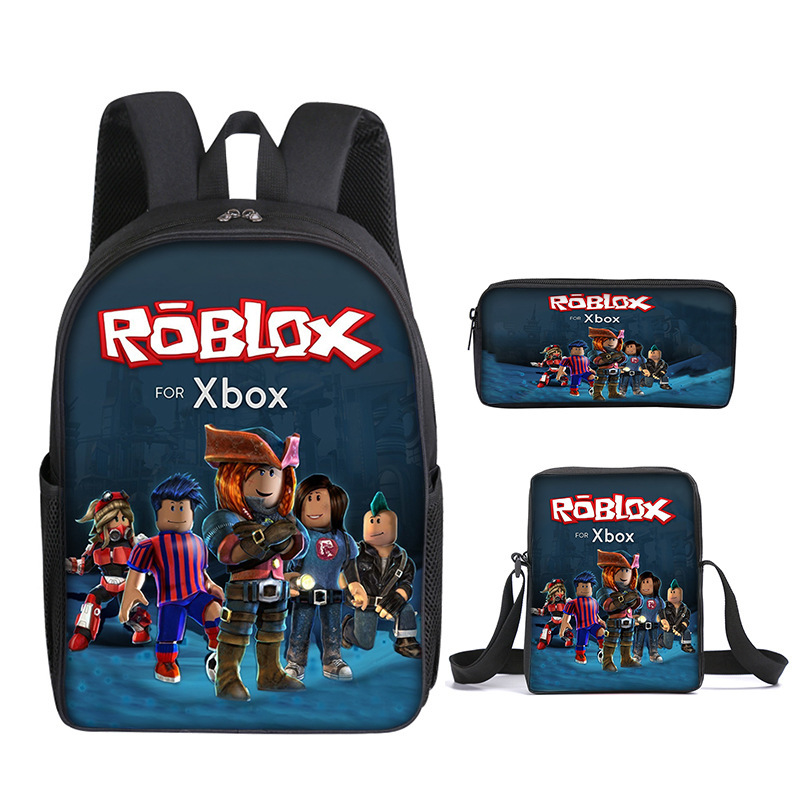 3D Game Roblox Backpack Set - Gift For Pupils, Large Capacity School Bag With Lunch Bag