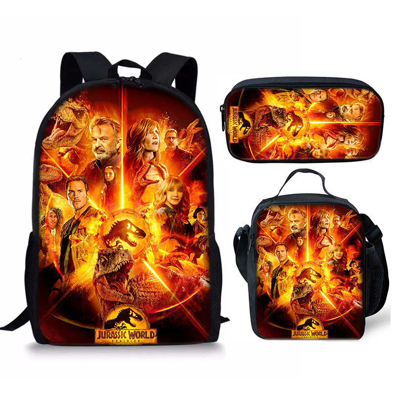Jurassic World Backpack School Sports Bag for Kids Boy Girl
