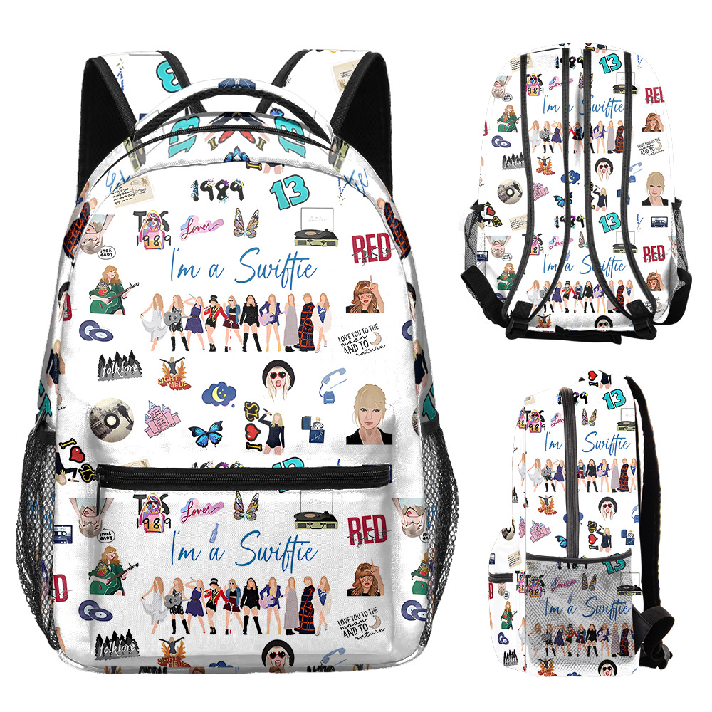 Primary And Secondary School Students Taylor Swift Full Printed Backpack