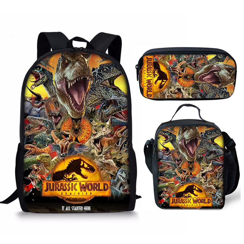 Jurassic World Backpack School Sports Bag for Kids Boy Girl