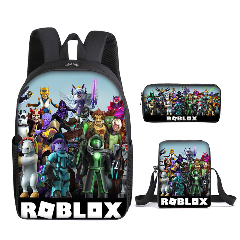Student Schoolbag Roblox 3D Printed Three-Piece Set