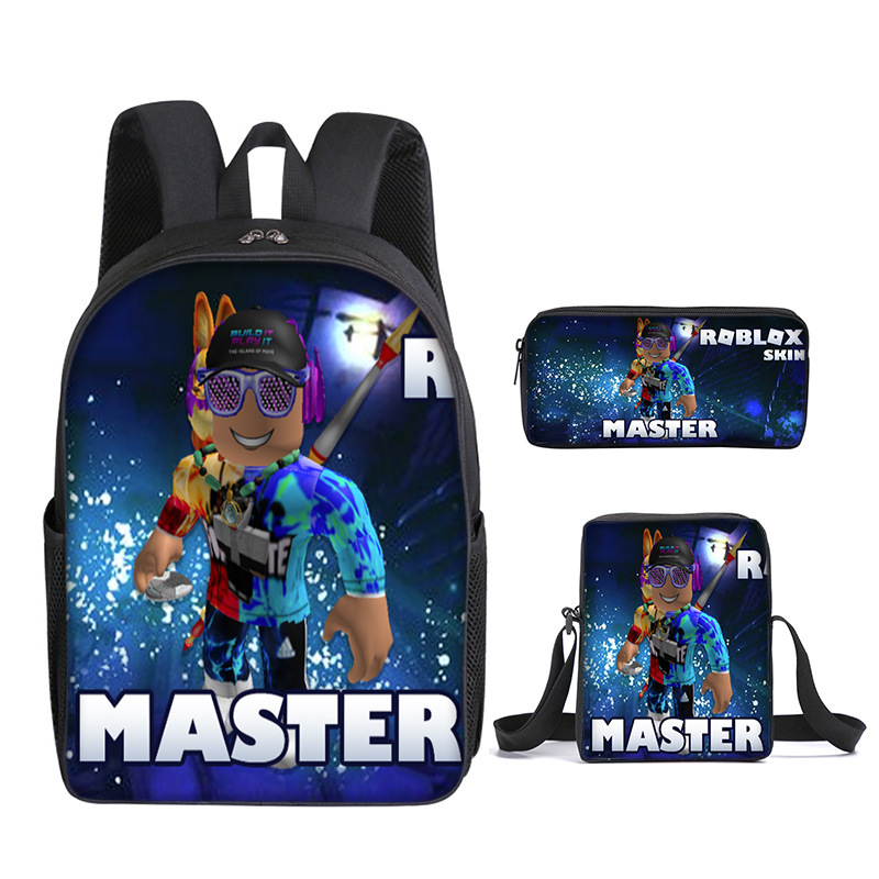Student Schoolbag Roblox 3D Printed Three-Piece Set