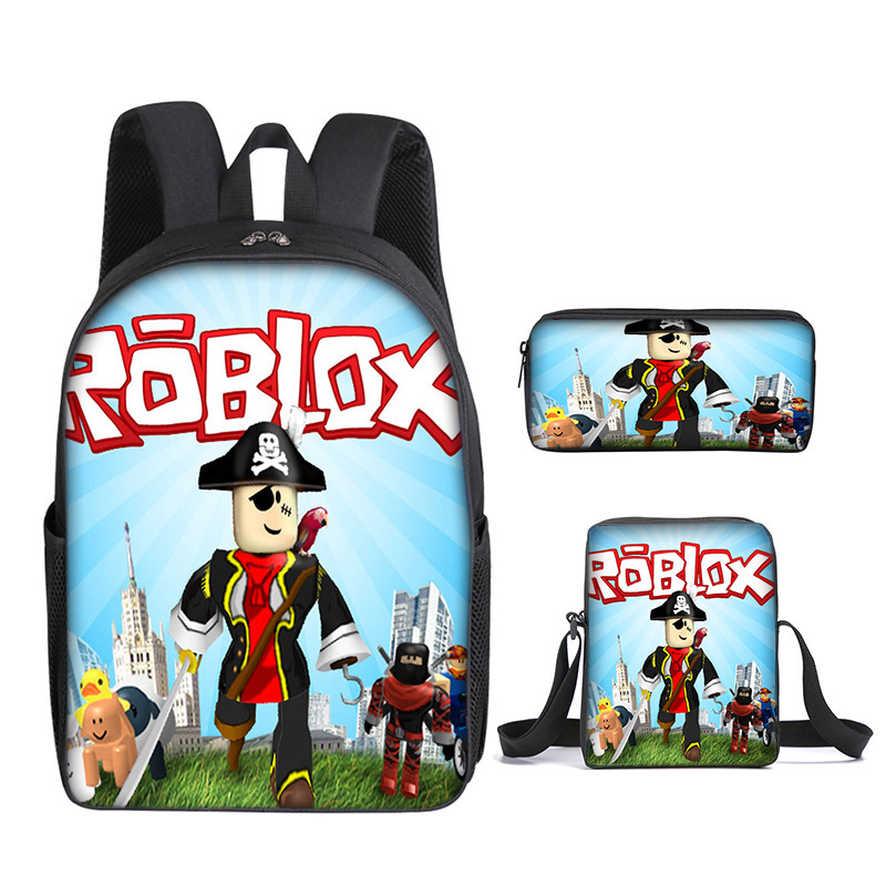 Student Schoolbag Roblox 3D Printed Three-Piece Set