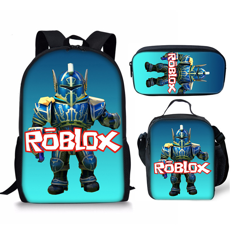 3Pcs/Set Roblox Backpack Kids Roblox School Bag Ideal Present