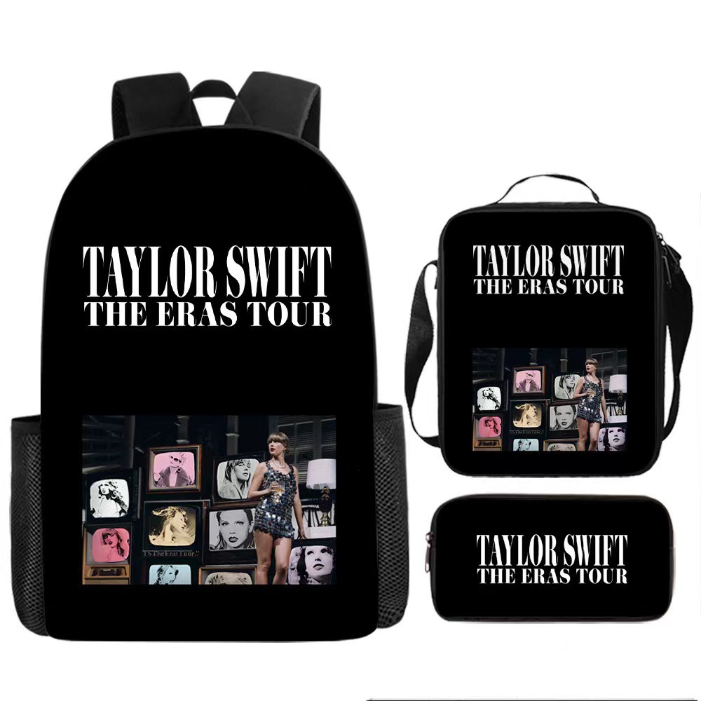 Taylor Swift Student School Bag Book Bag Casual Backpack Three-Piece Set