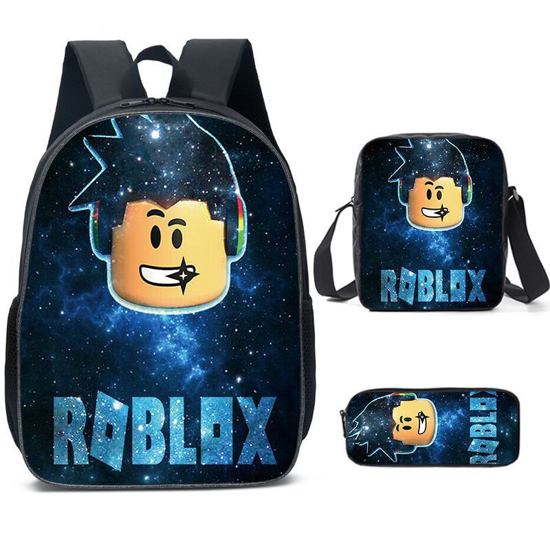 3Pcs/Set Roblox Backpack Kids Roblox School Bag Ideal Present