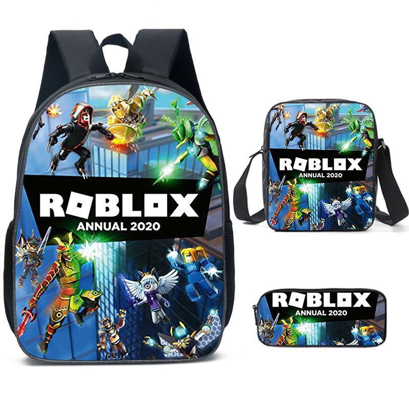 3Pcs/Set Roblox Backpack Kids Roblox School Bag Ideal Present