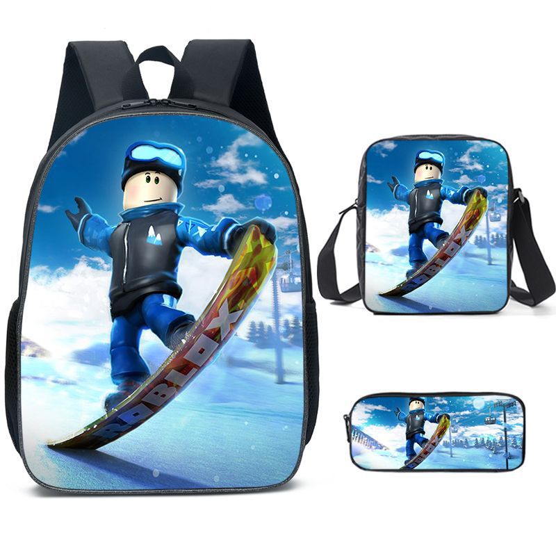 3Pcs/Set Roblox Backpack Kids Roblox School Bag Ideal Present