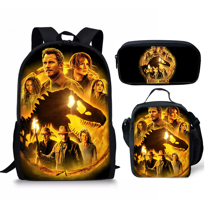 Jurassic World Backpack School Sports Bag for Kids Boy Girl