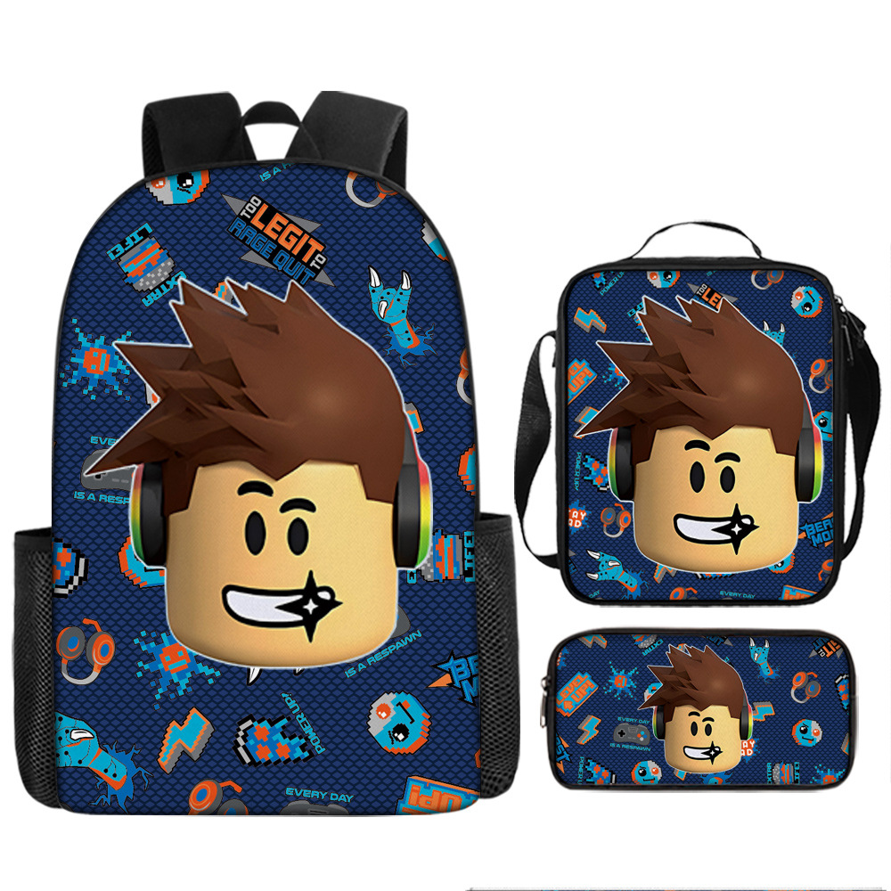 Roblox Backpack For School Bag Bookbag Lunch bag 3pcs Boys Girls Birthday Gift