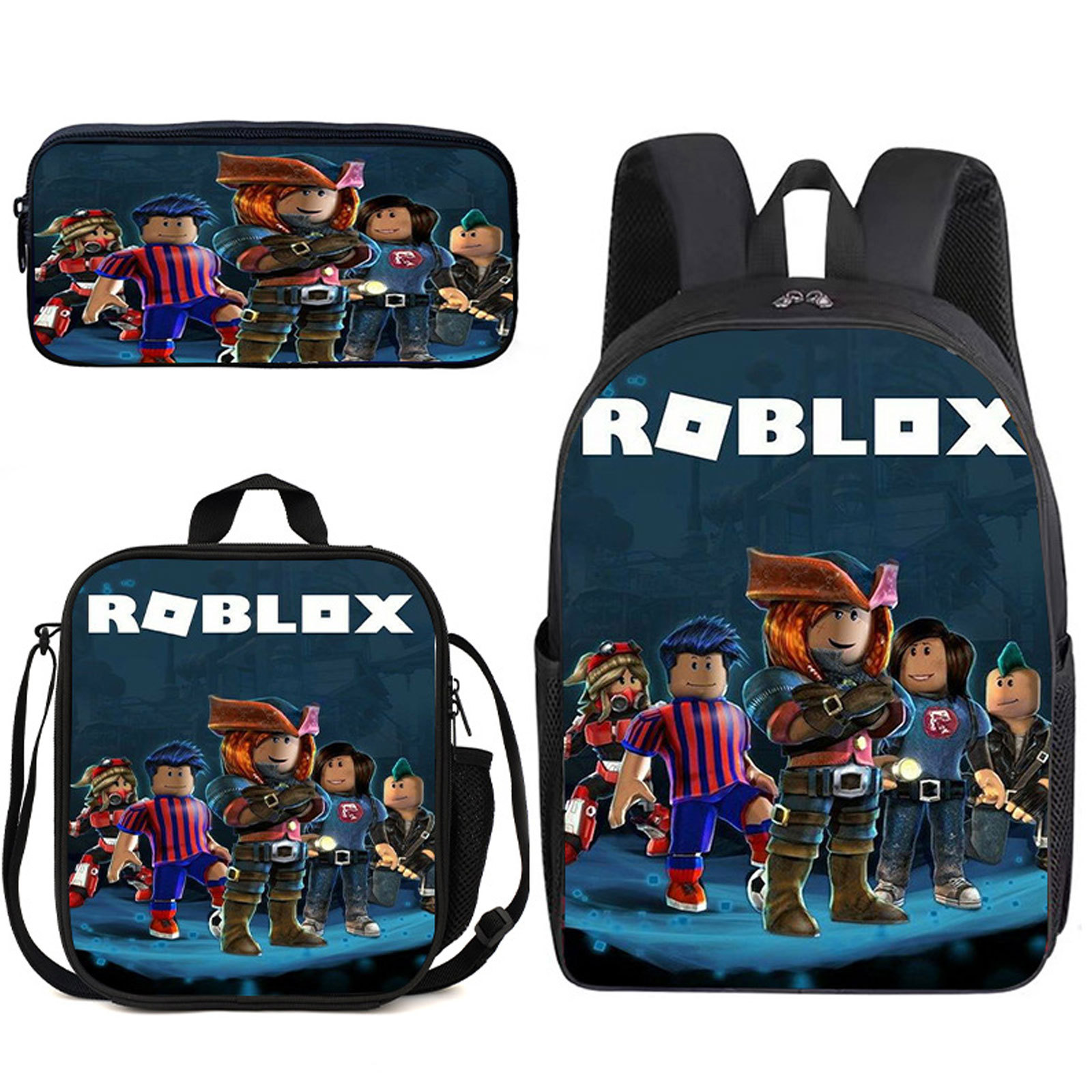 Roblox Backpack For School Bag Bookbag Lunch bag 3pcs Boys Girls Birthday Gift